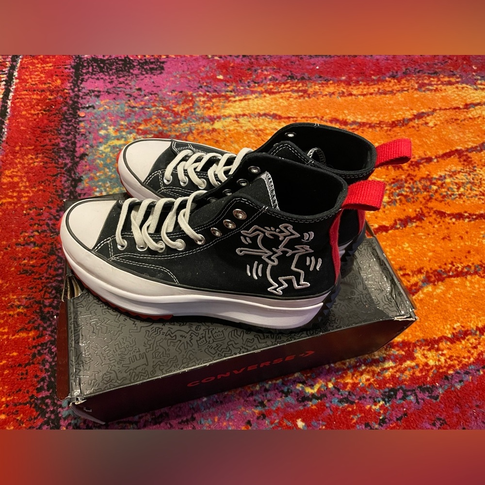 Kieth Haring x Converse Limit Edition Platform High Tops - Picture 2 of 6